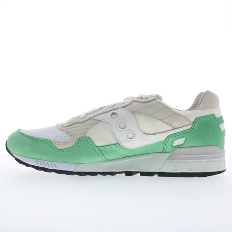 Saucony Shadow 5000 S70667-1 Mens White Suede Lifestyle Sneakers Shoes