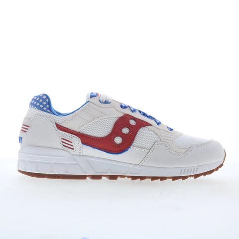 Saucony Shadow 5000 S70803-1 Mens White Suede Lifestyle Sneakers Shoes