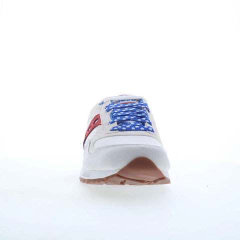 Saucony Shadow 5000 S70803-1 Mens White Suede Lifestyle Sneakers Shoes