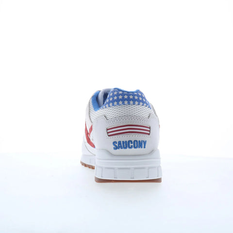 Saucony Shadow 5000 S70803-1 Mens White Suede Lifestyle Sneakers Shoes