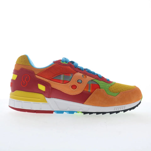 Saucony Shadow 5000 S70903-2 Mens Red Suede Lace Up Lifestyle Sneakers Shoes