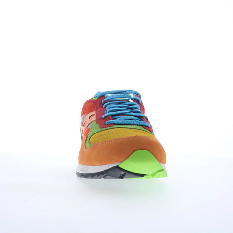 Saucony Shadow 5000 S70903-2 Mens Red Suede Lace Up Lifestyle Sneakers Shoes