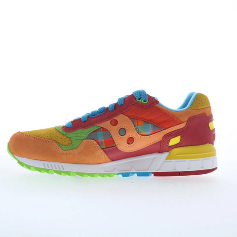 Saucony Shadow 5000 S70903-2 Mens Red Suede Lace Up Lifestyle Sneakers Shoes