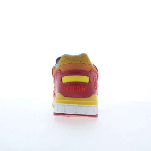 Saucony Shadow 5000 S70903-2 Mens Red Suede Lace Up Lifestyle Sneakers Shoes