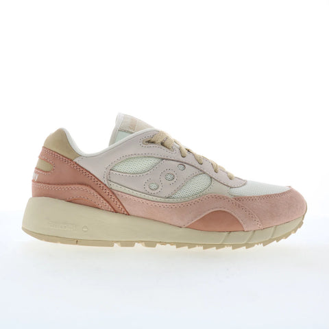 Saucony Shadow 6000 S60882-2 Womens White Nubuck Lifestyle Sneakers Shoes
