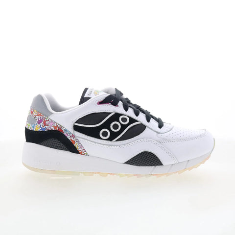 Saucony Shadow 6000 S60973-1 Womens White Nubuck Lifestyle Sneakers Shoes