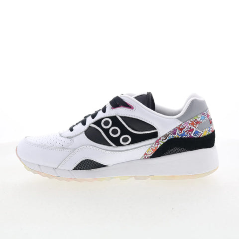 Saucony Shadow 6000 S60973-1 Womens White Nubuck Lifestyle Sneakers Shoes