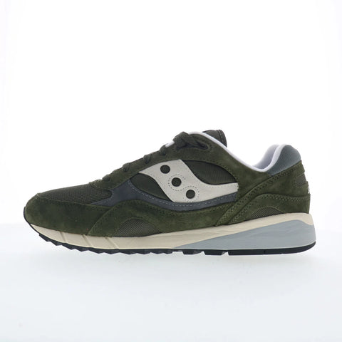 Saucony Shadow 6000 S70441-45 Mens Green Suede Lifestyle Sneakers Shoes