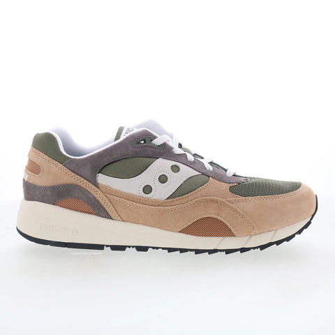 Saucony Shadow 6000 S70441-56 Mens Green Suede Lifestyle Sneakers Shoes