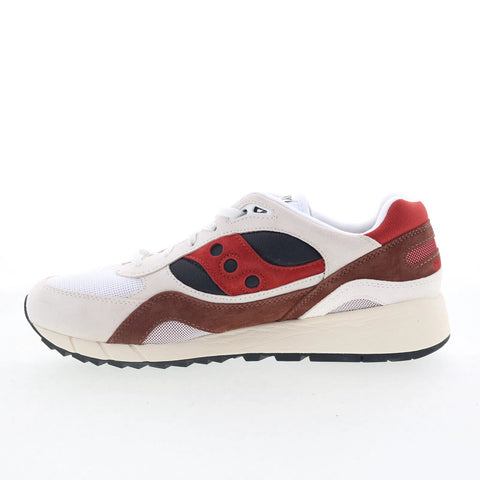 Saucony Shadow 6000 S70441-60 Mens White Suede Lifestyle Sneakers Shoes