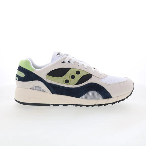 Saucony Shadow 6000 S70441-61 Mens White Suede Lifestyle Sneakers Shoes
