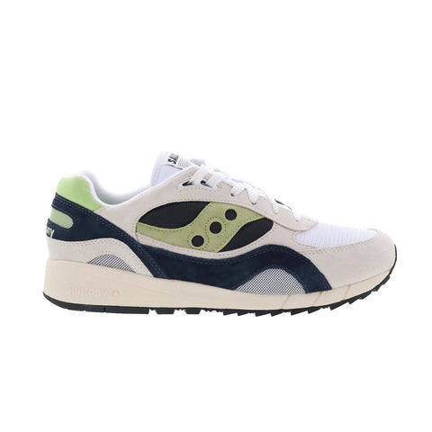 Saucony Shadow 6000 S70441-61 Mens White Suede Lifestyle Sneakers Shoes