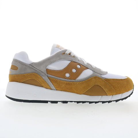 Saucony Shadow 6000 S70441-68 Mens White Suede Lifestyle Sneakers Shoes
