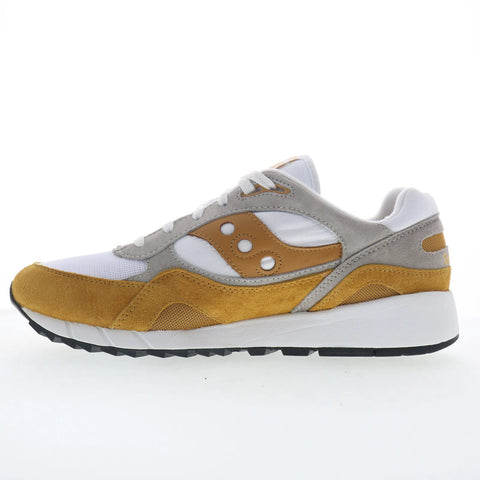 Saucony Shadow 6000 S70441-68 Mens White Suede Lifestyle Sneakers Shoes