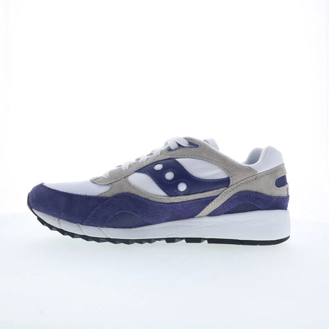 Saucony Shadow 6000 S70441-76 Mens White Suede Lifestyle Sneakers Shoes