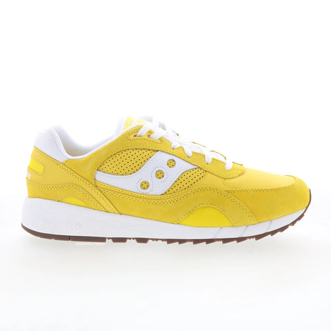 Saucony Shadow 6000 S70802-2 Mens Yellow Suede Lifestyle Sneakers Shoes