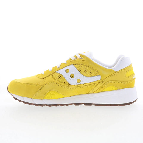 Saucony Shadow 6000 S70802-2 Mens Yellow Suede Lifestyle Sneakers Shoes