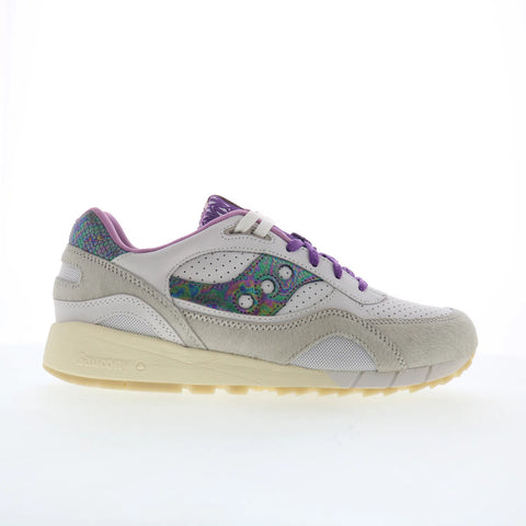 Saucony Shadow 6000 S70808-2 Mens White Suede Lifestyle Sneakers Shoes