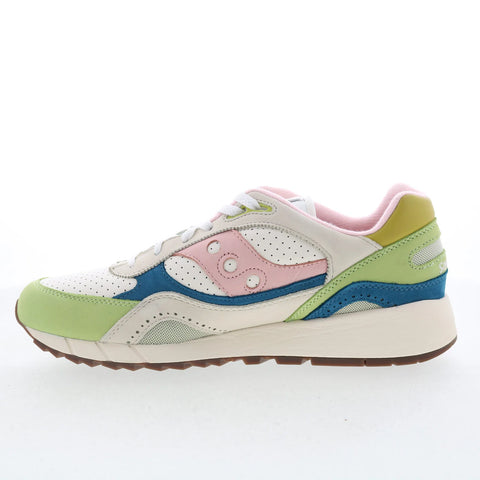 Saucony Shadow 6000 S70816-2 Mens White Suede Lifestyle Sneakers Shoes