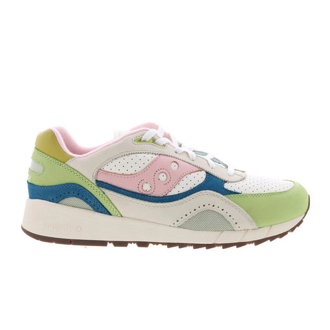 Saucony Shadow 6000 S70816-2 Mens White Suede Lifestyle Sneakers Shoes
