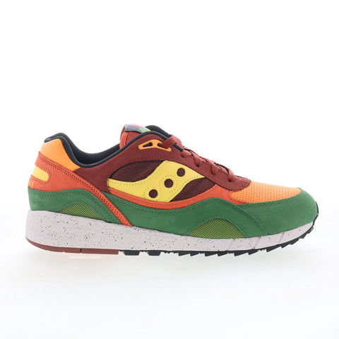 Saucony Shadow 6000 S70843-1 Mens Green Suede Lifestyle Sneakers Shoes