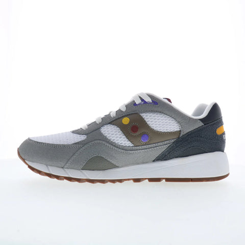 Saucony Shadow 6000 S70903-3 Mens White Suede Lifestyle Sneakers Shoes