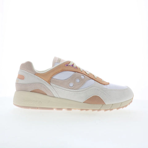 Saucony Shadow 6000 S70904-1 Mens White Suede Lifestyle Sneakers Shoes