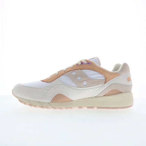 Saucony Shadow 6000 S70904-1 Mens White Suede Lifestyle Sneakers Shoes