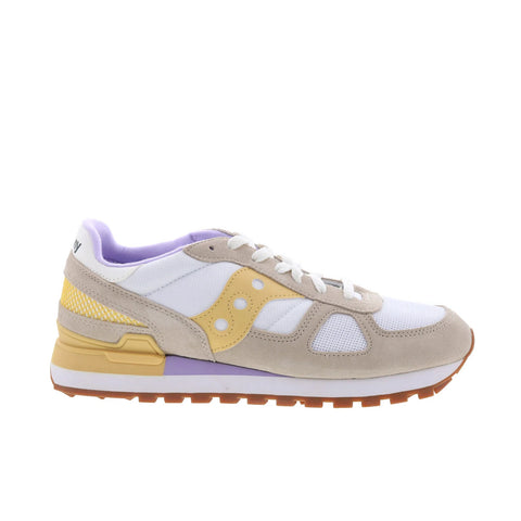 Saucony Shadow Original S1108-846 Womens White Suede Lifestyle Sneakers Shoes