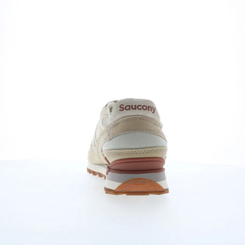 Saucony Shadow Original S70762-1 Mens Beige Leather Lifestyle Sneakers Shoes