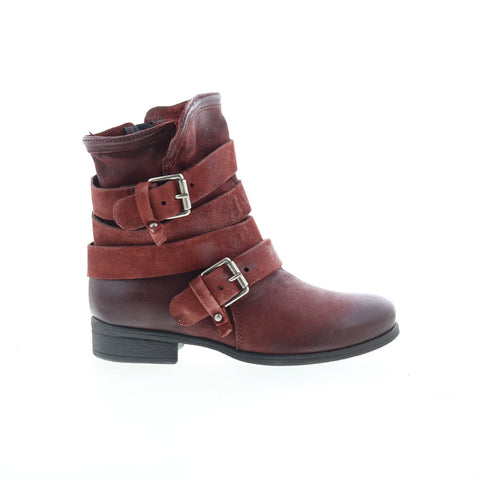 Miz Mooz Shane Womens Brown Leather Zipper Casual Dress Boots
