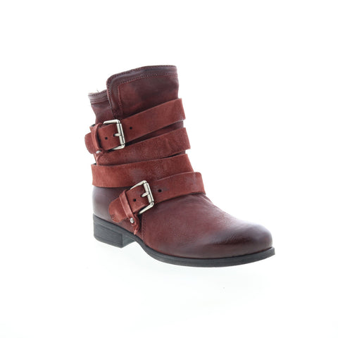 Miz Mooz Shane Womens Brown Leather Zipper Casual Dress Boots