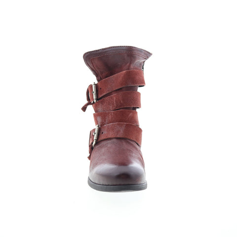 Miz Mooz Shane Womens Brown Leather Zipper Casual Dress Boots