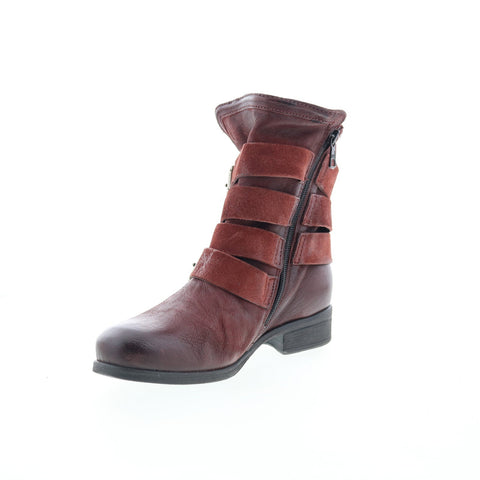 Miz Mooz Shane Womens Brown Leather Zipper Casual Dress Boots