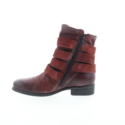 Miz Mooz Shane Womens Brown Leather Zipper Casual Dress Boots