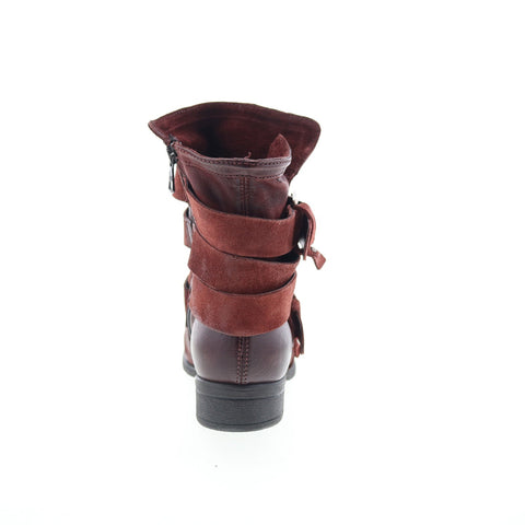 Miz Mooz Shane Womens Brown Leather Zipper Casual Dress Boots
