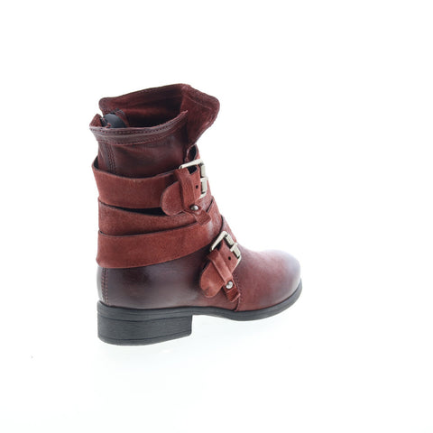 Miz Mooz Shane Womens Brown Leather Zipper Casual Dress Boots