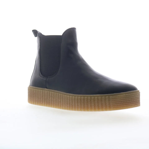 Miz Mooz Shaniece Womens Black Leather Slip On Chelsea Boots