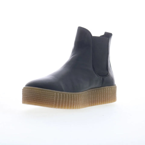 Miz Mooz Shaniece Womens Black Leather Slip On Chelsea Boots