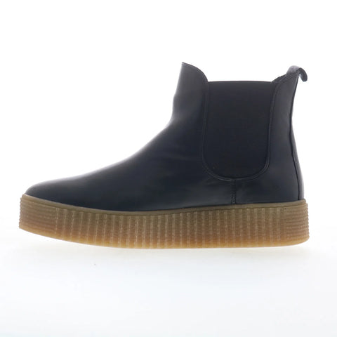 Miz Mooz Shaniece Womens Black Leather Slip On Chelsea Boots