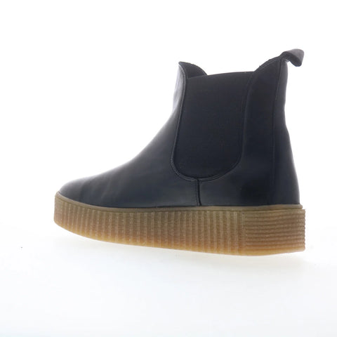 Miz Mooz Shaniece Womens Black Leather Slip On Chelsea Boots