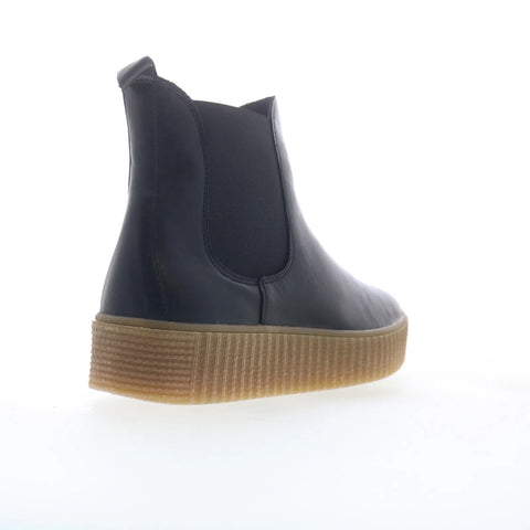 Miz Mooz Shaniece Womens Black Leather Slip On Chelsea Boots