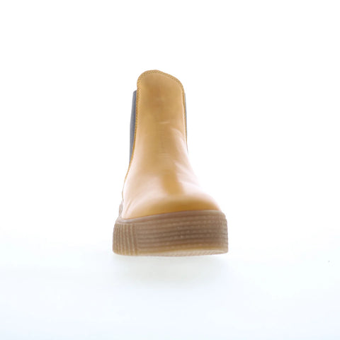 Miz Mooz Shaniece Womens Yellow Leather Slip On Chelsea Boots