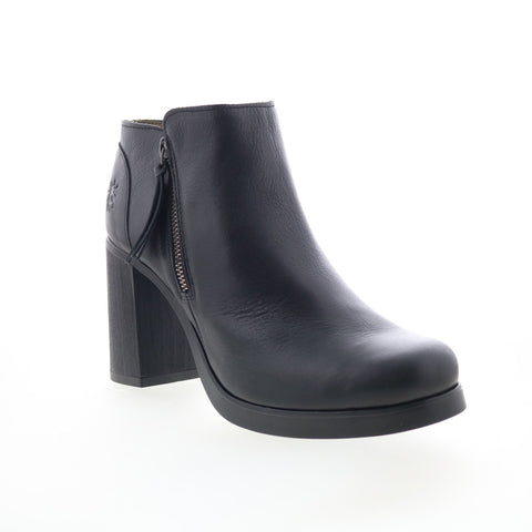 Fly London Shar SHAR986FLY-000 Womens Black Leather Ankle & Booties Boots