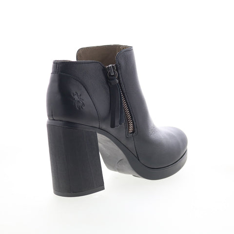 Fly London Shar SHAR986FLY-000 Womens Black Leather Ankle & Booties Boots