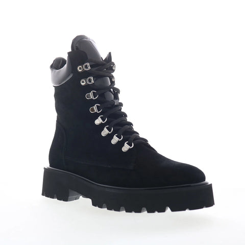 Aquatalia Sharlena L548701 Womens Black Suede Zipper Ankle & Booties Boots