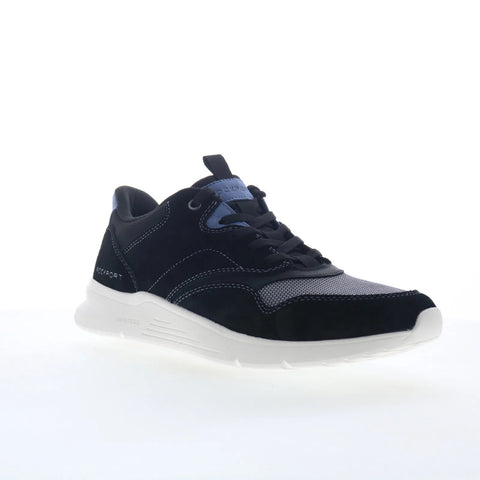 Rockport Shawn Mens Black Canvas Lace Up Lifestyle Sneakers Shoes