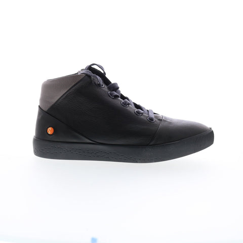 Softinos Shay SHAY604SOF-003 Womens Black Leather Lifestyle Sneakers Shoes
