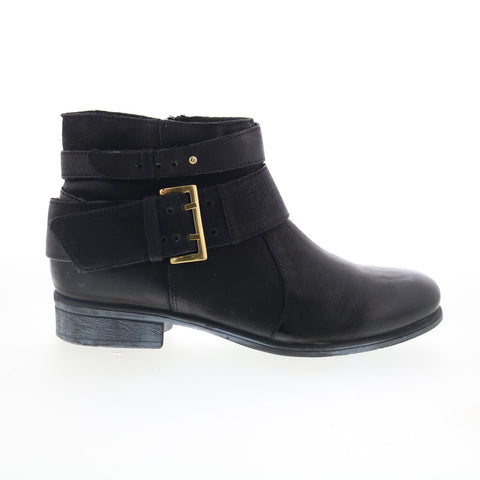Miz Mooz Shermie Womens Black Leather Zipper Ankle & Booties Boots