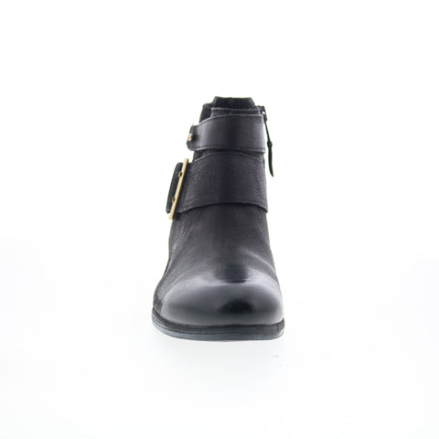 Miz Mooz Shermie Womens Black Leather Zipper Ankle & Booties Boots